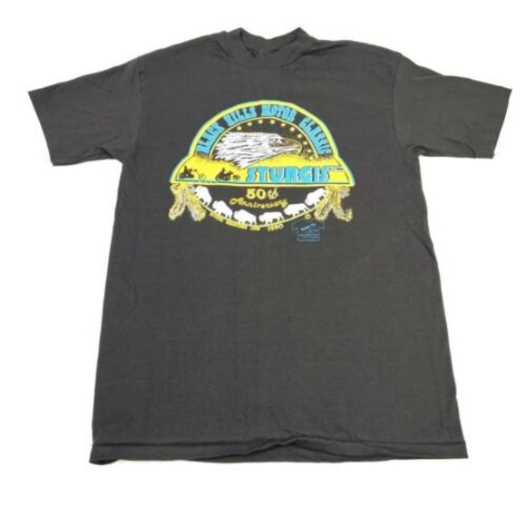 Other - Rare Vintage 1990 STURGIS 50th Anniversary Black Hills Motor Classic L T-Shirt